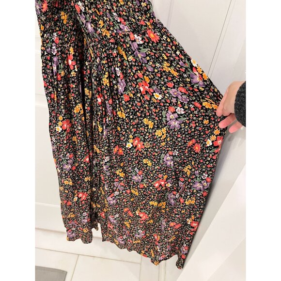 By TiMo Smocked Bodice Midi Sundress Floral Bright Fields XS Anthropologie - Picture 6 of 8